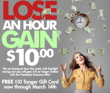 Free Tanger Outlet Gift Card